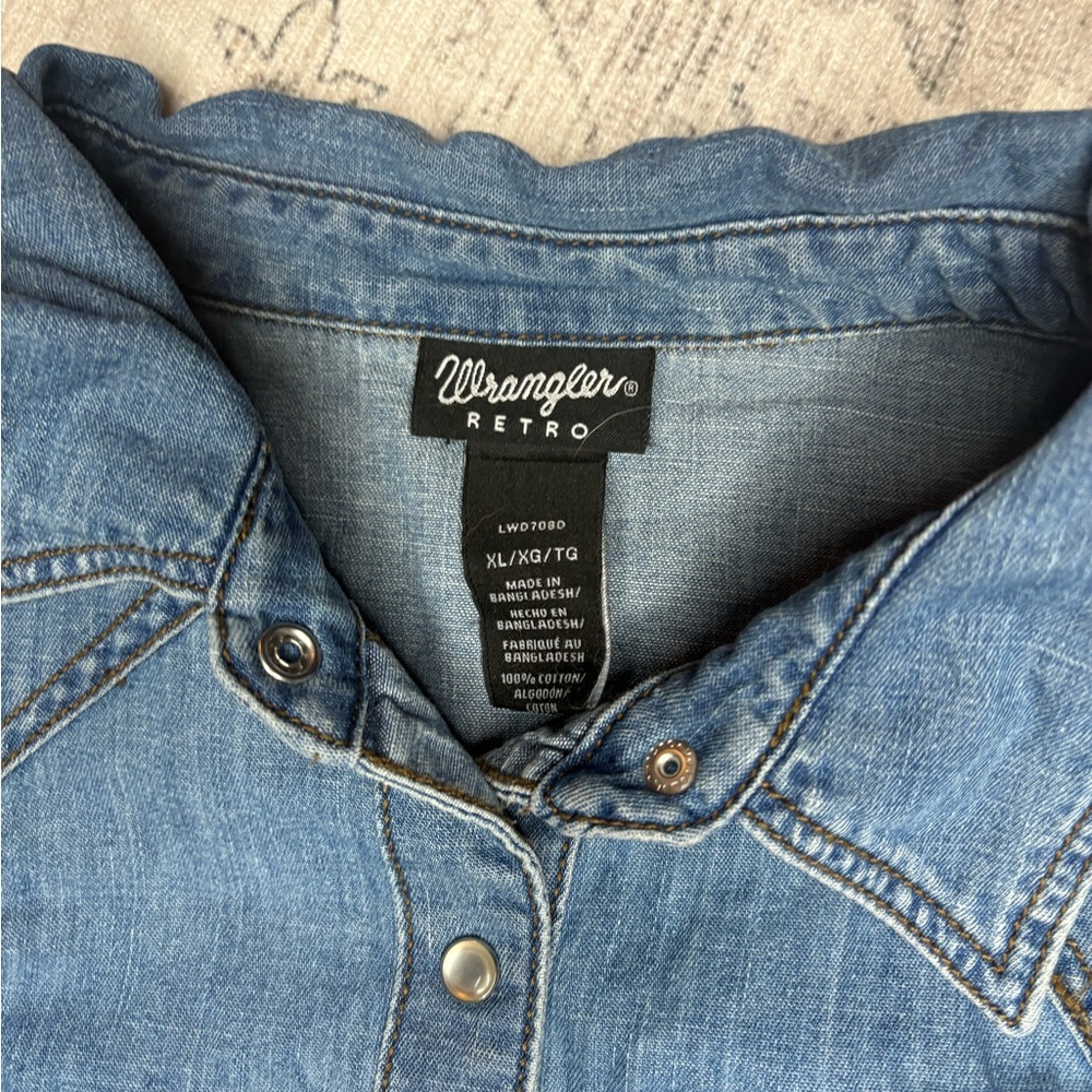 Wrangler Blue Denim Shirt Dress - Picture 2 of 3